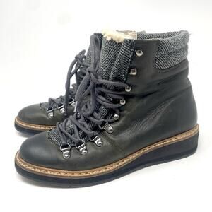 IVYLEE Copenhagen Mountain Boot in Green Gray Leather Women's Size 7.5 $274